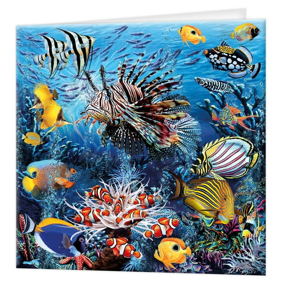 3D LiveLife Greeting Card - Wonders of the Reef Coral Lenticular Card by Deluxebase