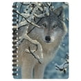 thumbnail image 1 of 3D LiveLife Jotter - Broken Silence from Deluxebase. Spiral Bound A6 5.5x4in Small Animal Notebook, 80 Plain Recycled Pages, Wolf Cover., 1 of 5