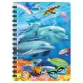 thumbnail image 1 of 3D LiveLife Jotter – Dolphin Family Notebook by Deluxebase | 6x4” Lenticular Ocean Spiral Pad, 1 of 3