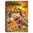 thumbnail image 1 of 3D LiveLife Jotter - Kissing Cousins from Deluxebase. Spiral Bound A6 5.5x4in Small Animal Notebook, 80 Plain Recycled Pages, Safari Cover., 1 of 5