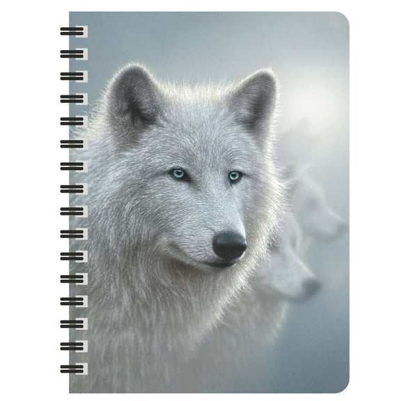 3D LiveLife Jotter White Out by Deluxebase – 3D Butterfly Spiral Notebook, Art by Collin Bogle
