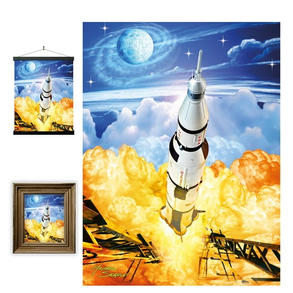 3D LiveLife Lenticular Wall Art - Apollo by Deluxebase | Unframed 3D Space Poster by Searle
