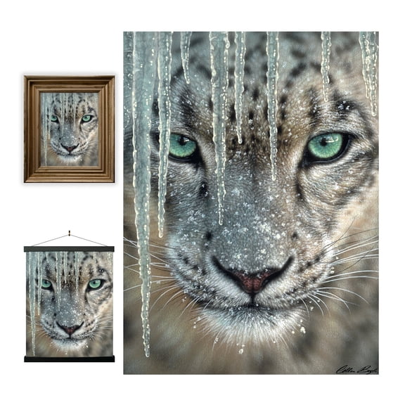 3D LiveLife Lenticular Wall Art - Blue Ice Tiger Poster by Collin Bogle | Unframed Decor Print