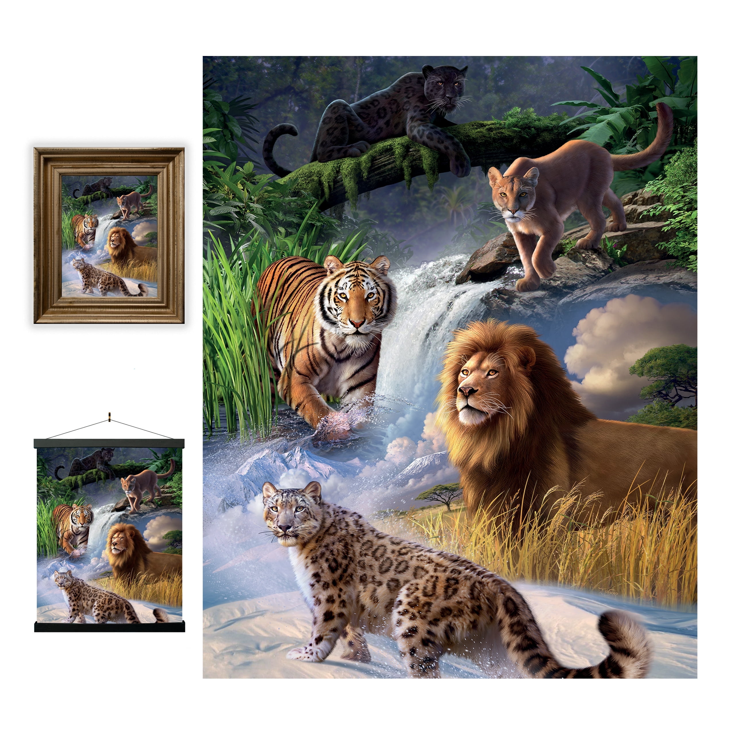 3D LiveLife Lenticular Wall Art Prints - Big Cats Expedition from
