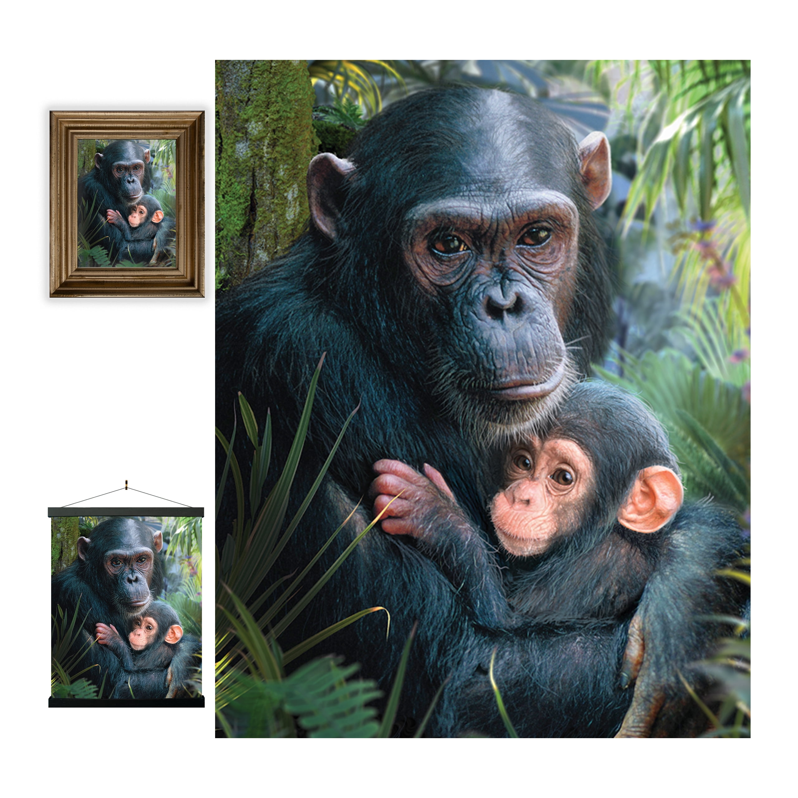 3D Lenticular Chimpanzee Poster Wall Art Print