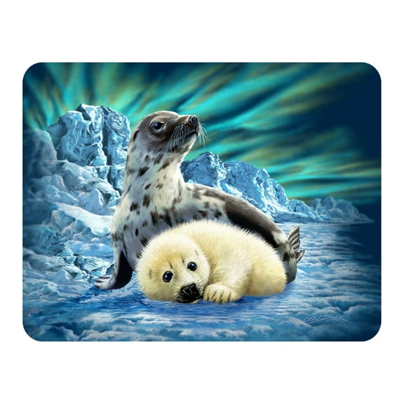 3D LiveLife Magnet - Harp Seals by Deluxebase Lenticular 3D Seal Fridge Magnet Decor