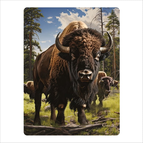 3D LiveLife Magnet - The Head of the Herd from Deluxebase. Lenticular Animal Fridge Magnet, Small Bison 3D Magnet for Refrigerator, Dishwasher, Whiteboard