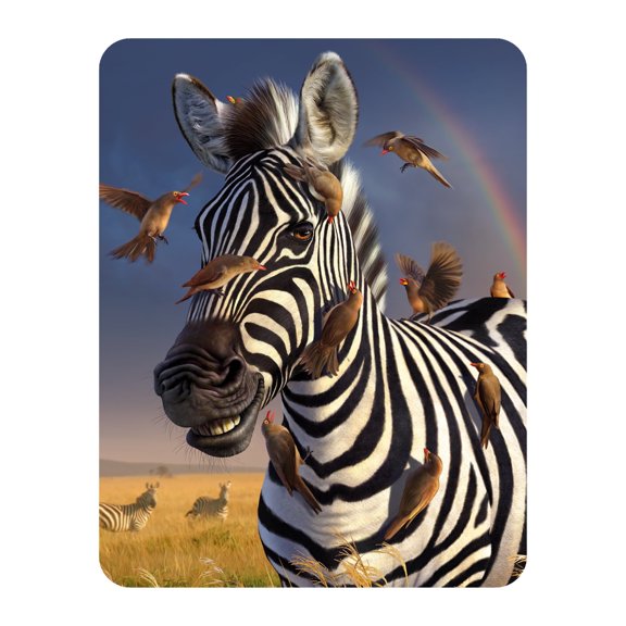 3D LiveLife Magnet - Jailbird from Deluxebase. Lenticular Wild Animal Refrigerator Magnet. Decorative 3D Zebra Flat Magnets. Cute Small Magnets for Fridge, Dishwasher and Whiteboard.
