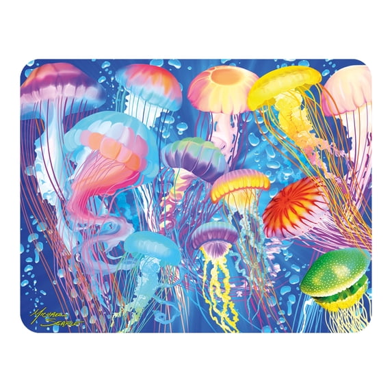 3D LiveLife Magnet - Jelly Jiggle by Deluxebase. Lenticular 3D Jellyfish Fridge Magnet for Kids & Adults