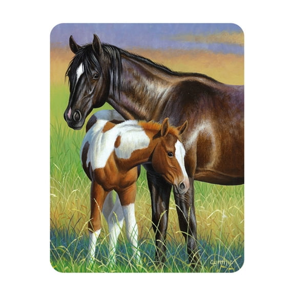 3D LiveLife Magnet - Mare & Foal by Deluxebase Lenticular 3D Horse Fridge Magnet Decor