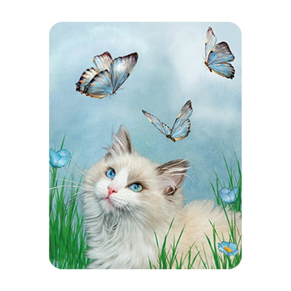 3D LiveLife Magnet - Ragdoll & Butterflies from Deluxebase. Lenticular Cat Fridge Magnet for Decor
