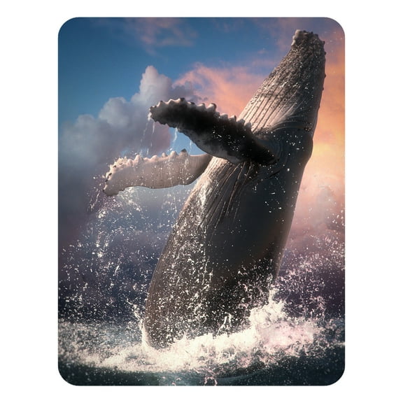 3D LiveLife Magnet - Whale Jump from Deluxebase. Lenticular 3D Ocean Fridge Magnet. Magnetic decor for kids and adults with artwork licensed from renowned artist, David Penfound