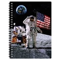 thumbnail image 1 of 3D LiveLife Notebooks - Moon Landing from Deluxebase. Ruled 8.2" x 5.7" Medium Notepad. 80 Page Spiral Bound Notebook with Lenticular Space Cover., 1 of 2