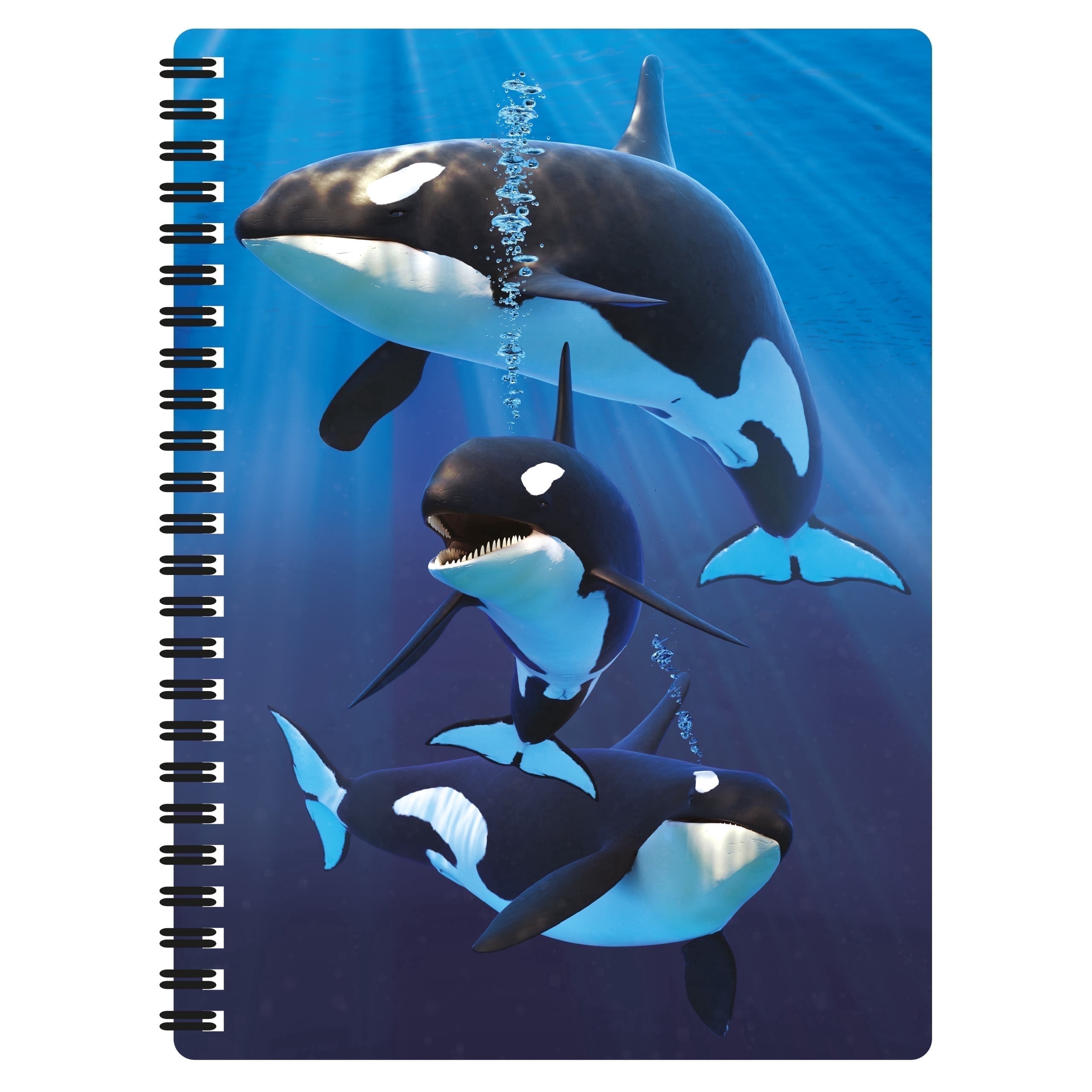 Notebook Lizard 3D LiveLife Notebooks - Orcas from Deluxebase. Ruled 8.2