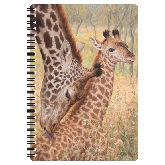 3D LiveLife Notebook - Giraffe Tender Love by Deluxebase - 80 Pages. 11x8.5in Lenticular Stationery