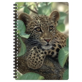 3D LiveLife Notebooks - Tree Hugger from Deluxebase. Ruled 8.2" x 5.7" Medium Notepad. 80 Page Spiral Bound Notebook with Lenticular Leopard Cover.