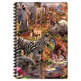 thumbnail image 1 of 3D LiveLife Notebooks - Waterhole from Deluxebase. Ruled 8.2" x 5.7" Medium Notepad. 80 Page Spiral Bound Notebook with Lenticular Safari Cover., 1 of 5