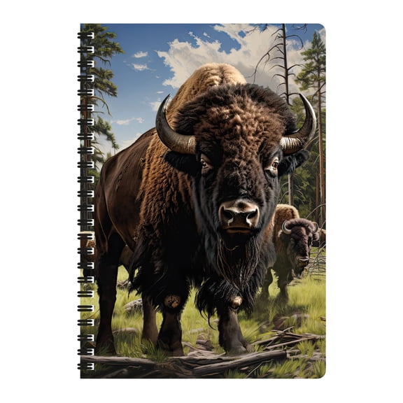 3D LiveLife Notebooks - The Head of the Herd from Deluxebase. Ruled 8.2" x 5.7" Spiral Notebook, 80 Page Lenticular Animal Journal for Men & Women
