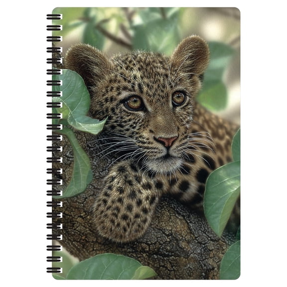 3D LiveLife Notebooks - Tree Hugger from Deluxebase. Ruled 8.2" x 5.7" Medium Notepad. 80 Page Spiral Bound Notebook with Lenticular Leopard Cover.