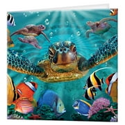 3D LiveLife Tiny Bubbles Greeting Card by Deluxebase – 3D Sea Turtle Art by Steve Sundram