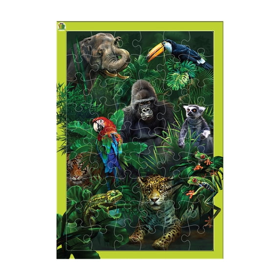 3D LiveLife Tray Jigsaw Puzzle - Jungle Pals. Lenticular 3D Jungle Puzzle with 40 Pieces! Tray Puzzle Range from Deluxebase. Original artwork licensed from renowned artist, Tami Alba!