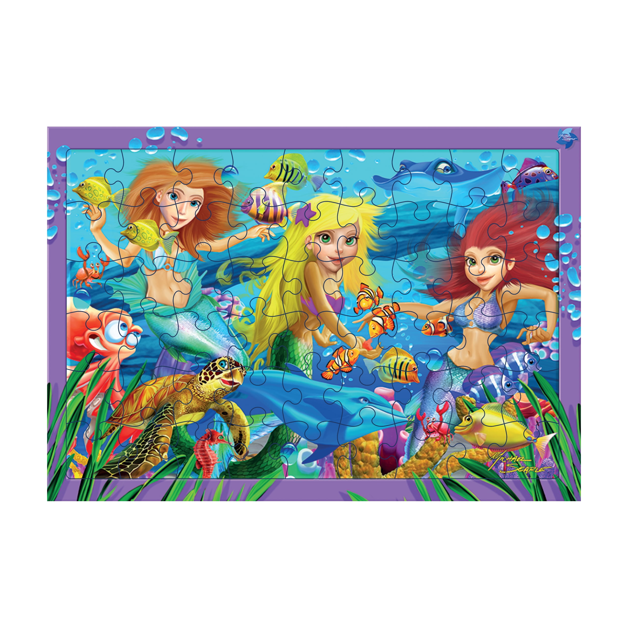 3D LiveLife Tray Jigsaw Puzzle - Mermaid Magic. Lenticular 3D Mermaid Puzzle  with 40 Pieces! Tray Puzzle Range from Deluxebase. Original artwork  licensed from renowned artist, Michael Searle! 