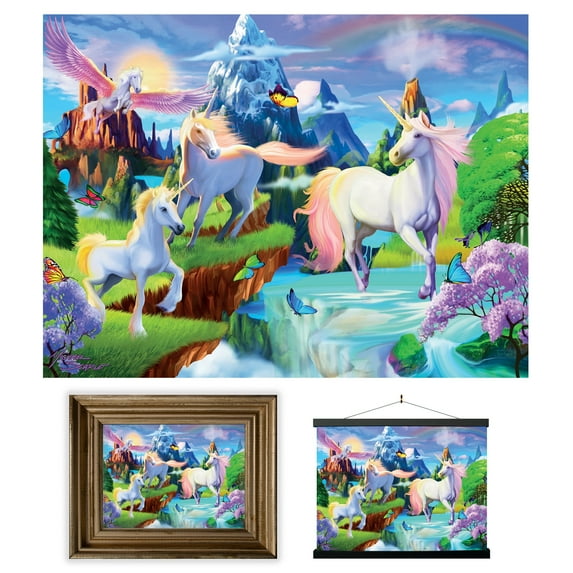 3D LiveLife Unicorn Bliss Wall Art by Deluxebase – Unframed 3D Poster by Artist Michael Searle