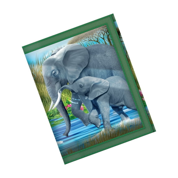 3D LiveLife Wallet Pachyderm Pals Elephant Lenticular 3D by Michael Searle Cash Coin Card Holder