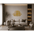 thumbnail image 1 of 3D Lotus Flower Mandala Metal Wall Art - Gold, 1 of 10