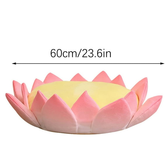 3D-Lotus Flower Shaped Cushion, Yoga Meditation- Shaped Floor, Floor Seating Cushion Home Decor Detachable Soft Seat Cushion Floor Pillow for Living Room, Car, Party, 40cm