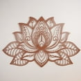 thumbnail image 1 of 3D Lotus Mandala Metal Wall Art - Bohemian Home Decor - 59" x 39", 1 of 10