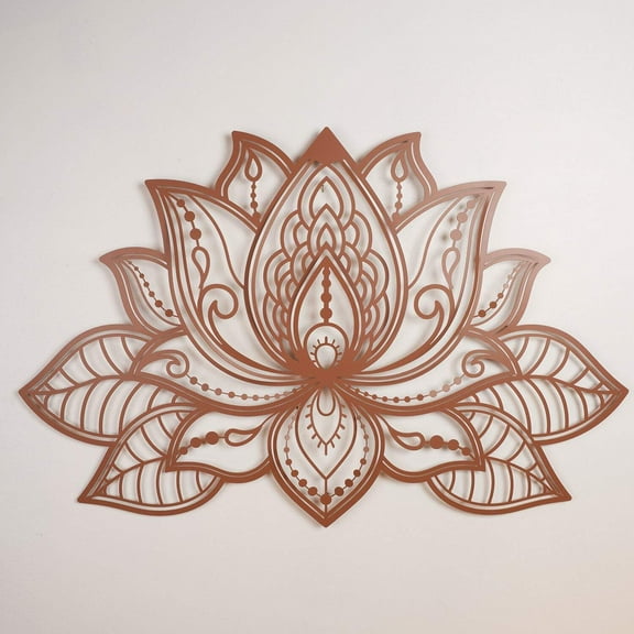 3D Lotus Mandala Metal Wall Art