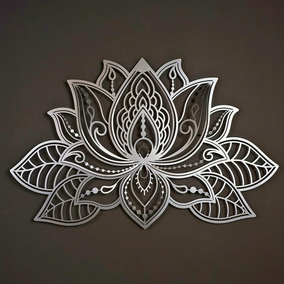 3D Lotus Mandala Metal Wall Art