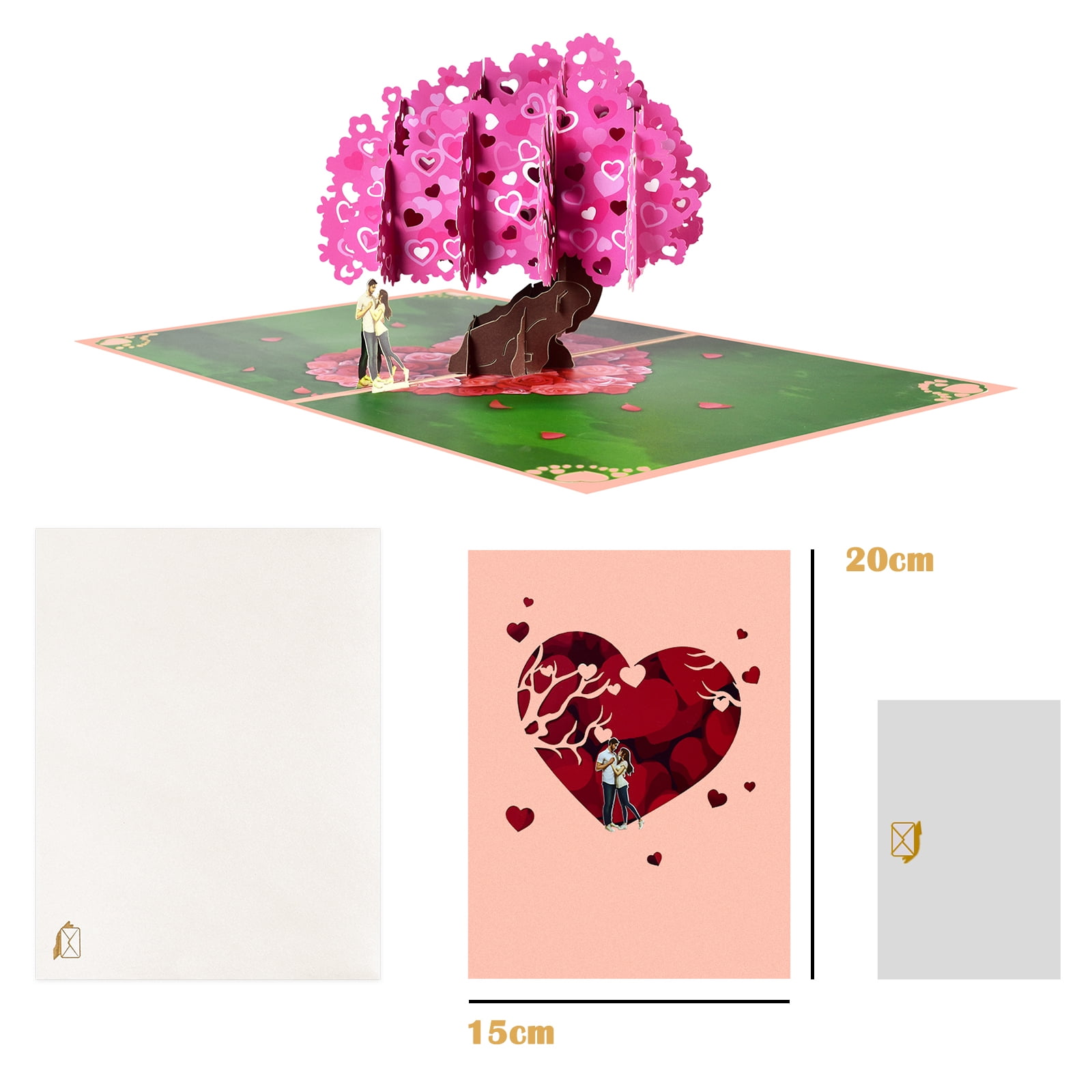 3D Love Pop Up Card for Valentine's Day Wedding Invitations Anniversary ...