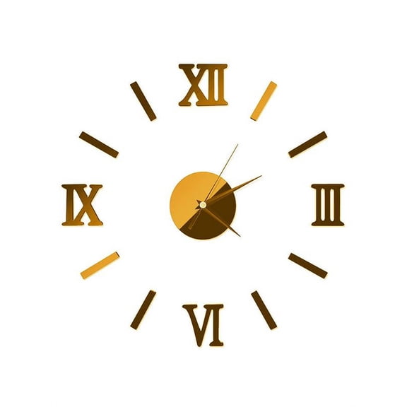 3D Luxury DIY Wall Clock Decal Stickers Mirror Modern Home Wall Decor