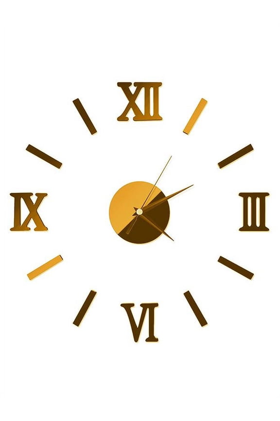 3D Luxury DIY Wall Clock Decal Stickers Mirror Modern Home Wall Decor