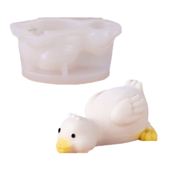 3D Lying Duck Shape Silicones Mold For Baking Tool Easy Releases Ideal For Puddings Jellies Chocolates And Mousse Cake