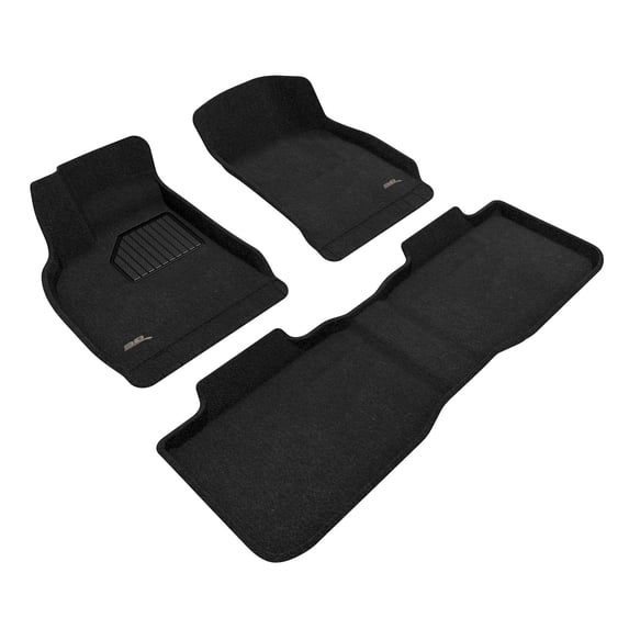 3D MAXpider Custom Fit Elegant Floor Mat (Black) Compatible with Lucid Air Touring 2022-2024 - Full Set