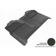 thumbnail image 1 of 3D MAXpider 2007-2013 Fits Chevrolet Silverado Fits GMC Sierra Crew Cab Kagu 2nd Row Black Carbon Fiber Embossed Pattern Floor Mat L1CH04721509, 1 of 3