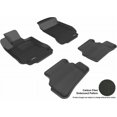 thumbnail image 1 of 3D MAXpider 2008-2014 Fits Mercedes-Benz C Class W204 Sedan Kagu 1st Row 2nd Row Black Carbon Fiber Embossed Pattern Floor Mat L1MB00901509, 1 of 3