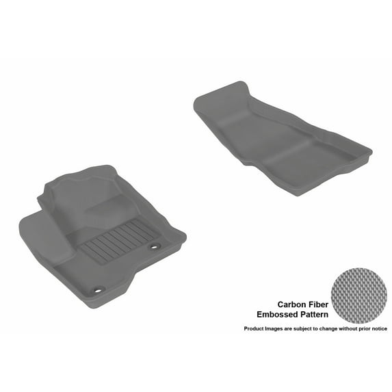 3D MAXpider 2009-2016 Ford Flex Front Row All Weather Floor Liners in Gray with Carbon Fiber Look