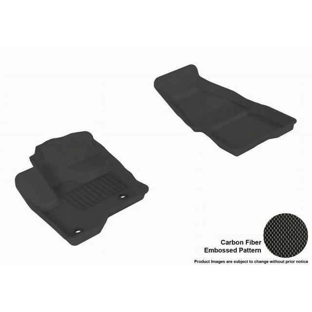 3D MAXpider 2009-2019 Fits Ford Flex Kagu 1st Row Black Carbon Fiber Embossed Pattern Floor Mat L1FR02111509