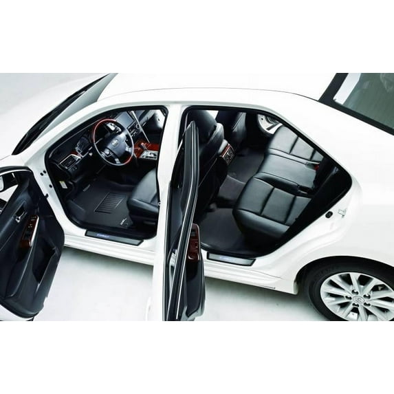 3D MAXpider 2011-2020 Fits Mitsubishi Outlander Kagu 1st Row 2nd Row Black Carbon Fiber Embossed Pattern Floor Mat L1MT01001509