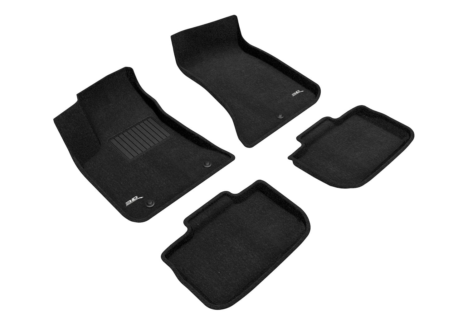 3D MAXpider 2011-2022 Fits Dodge Charger Rwd Elegant Woven Nylon Black 1st 2nd Row Floor Mat L1DG01404709