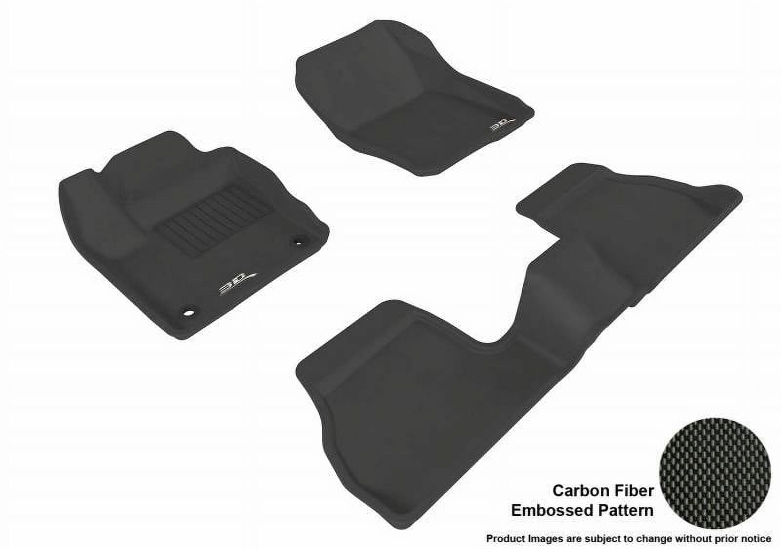 3D MAXpider 2012-2018 Fits Ford Focus 1st Row 2nd Row Kagu Carbon Fiber Embossed Pattern Black Floor Mat L1FR02901509