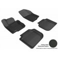 thumbnail image 1 of 3D MAXpider 2012-2019 Fits Volkswagen Passat Kagu 1st Row 2nd Row Black Carbon Fiber Embossed Pattern Floor Mat L1VW05601509, 1 of 3