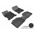 thumbnail image 1 of 3D MAXpider 2013-2017 Fits Honda Accord 1st Row 2nd Row Kagu Carbon Fiber Embossed Pattern Black Floor Mat L1HD04801509, 1 of 3