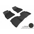 thumbnail image 1 of 3D MAXpider 2013-2019 Fits Nissan Sentra 1st Row 2nd Row Kagu Carbon Fiber Embossed Pattern Black Floor Mat L1NS07601509, 1 of 1