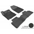 thumbnail image 1 of 3D MAXpider 2013 Fits Nissan Altima Sedan 1st Row 2nd Row Kagu Carbon Fiber Embossed Pattern Black Floor Mat L1NS05701509, 1 of 1