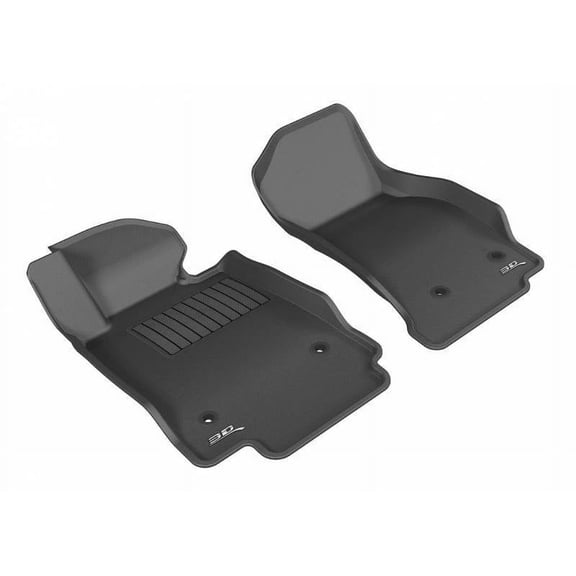 3D MAXpider 2014-2019 Fits Cadillac CTS Fit Sedan With Rear Wheel Drive Only 1st Row Black Kagu Carbon Fiber Embossed Pattern Floor Mat L1CD01011509